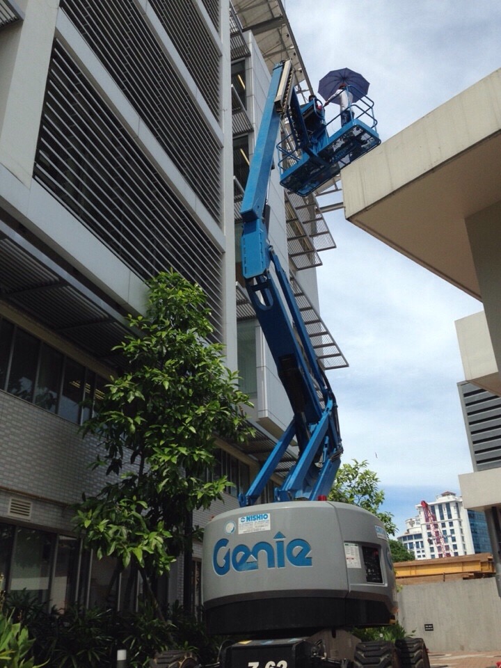 Xe BoomLift Z62 của Nishio có mặt tại tòa nhà xanh Liên Hợp Quốc