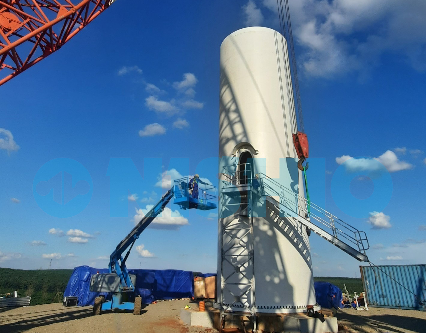 NISHIO cho thuê thiết bị xây dựng điện gió tại Việt Nam