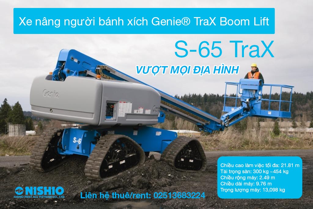 Xe Nâng Người Bánh Xích (Động cơ dầu) hãng Genie model S-65