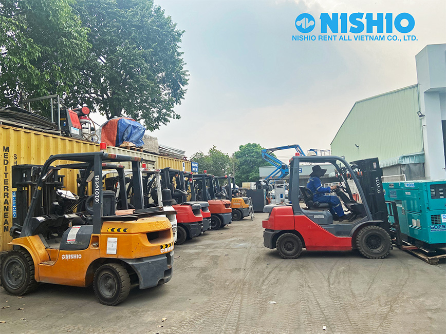 xe nang hang Dongnai NISHIO forklift