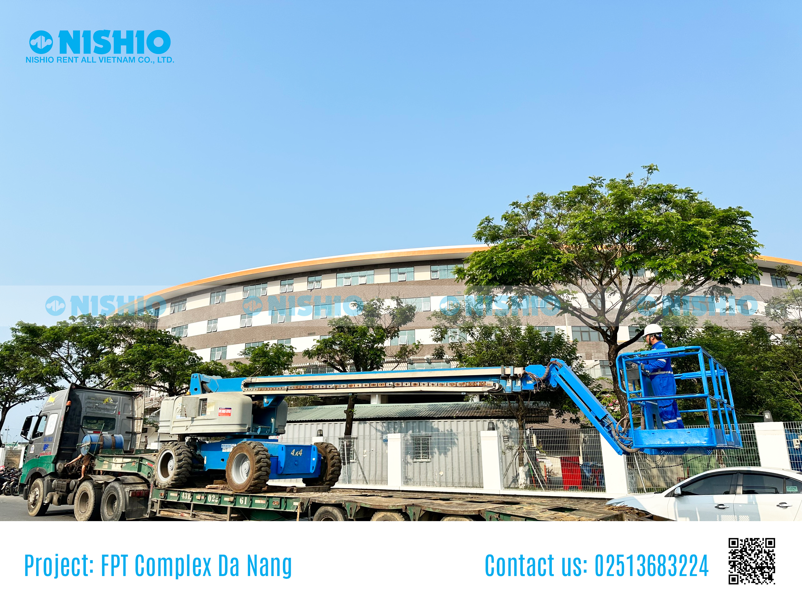 Bàn giao Xe Nâng Người tại Khu Công Nghệ FPT Đà Nẵng