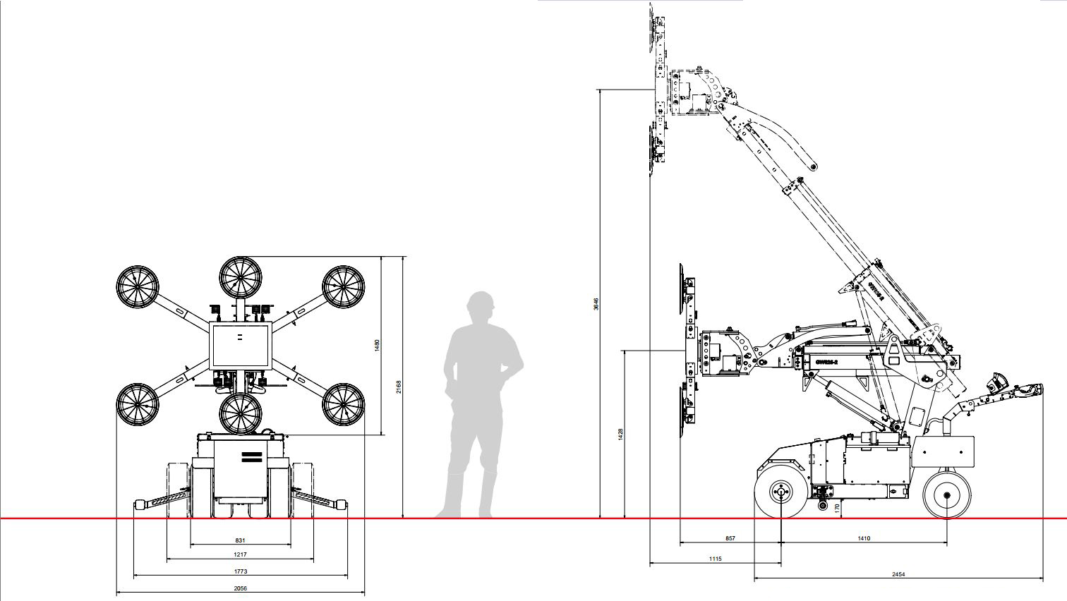 Xe Nâng Hạ Hít Kính GW625 (625kg)