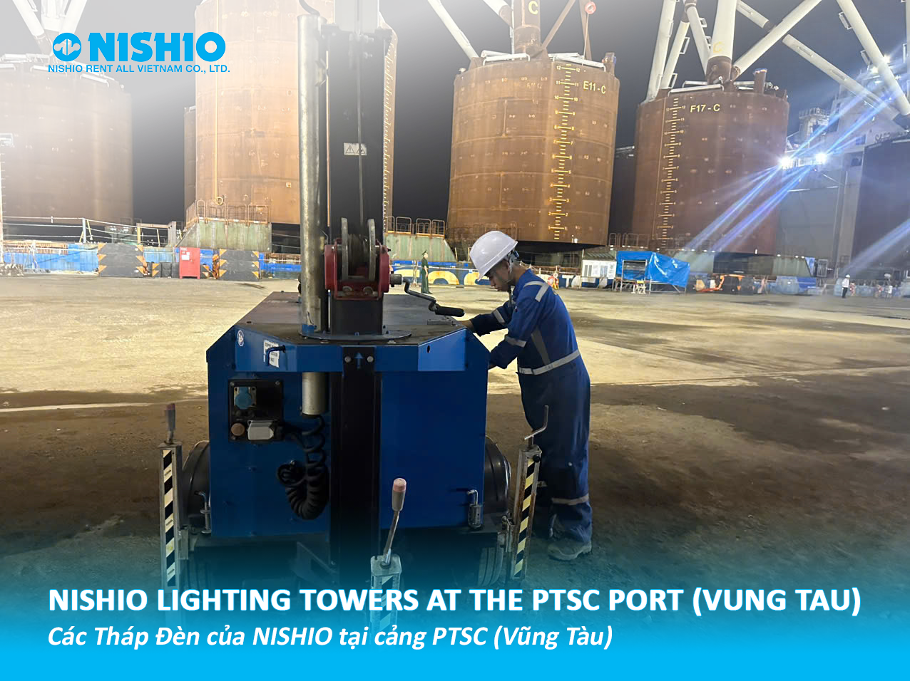 nishio-mechanic-is-checking-the-lighting-tower-at-the-port