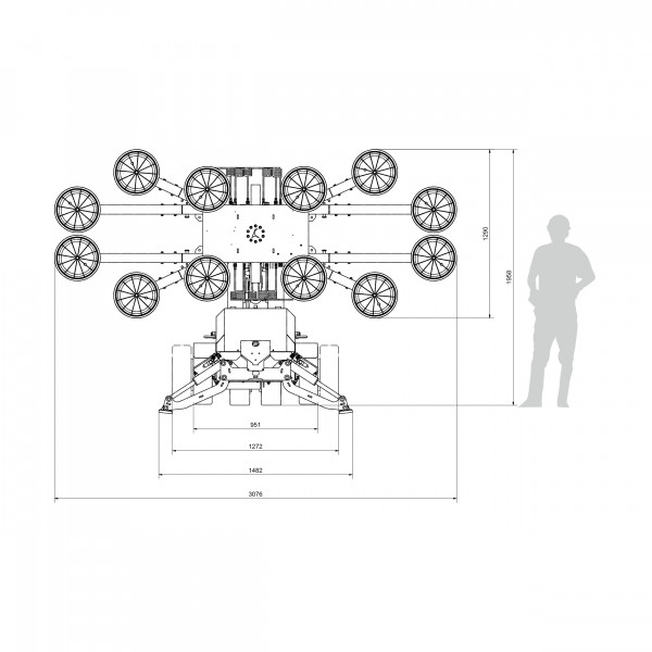 Xe Nâng Hạ Kính Hít GW1125 (1125kg)