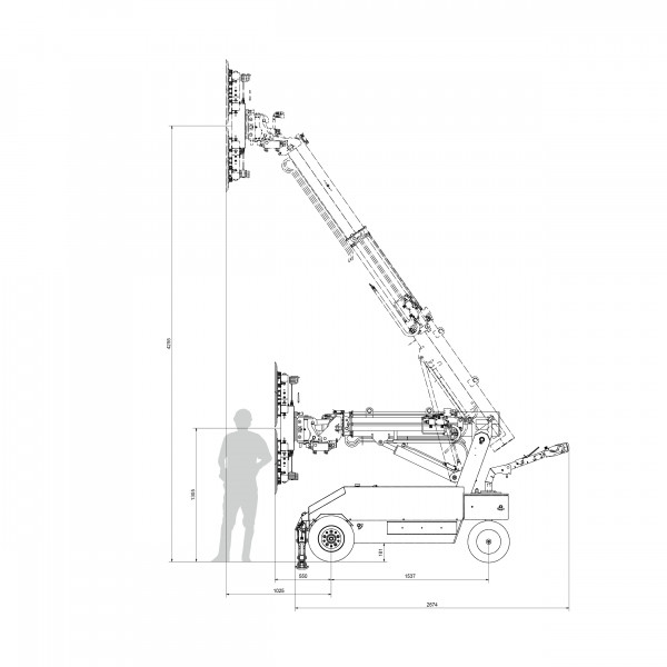 Xe Nâng Hạ Kính Hít GW1125 (1125kg)