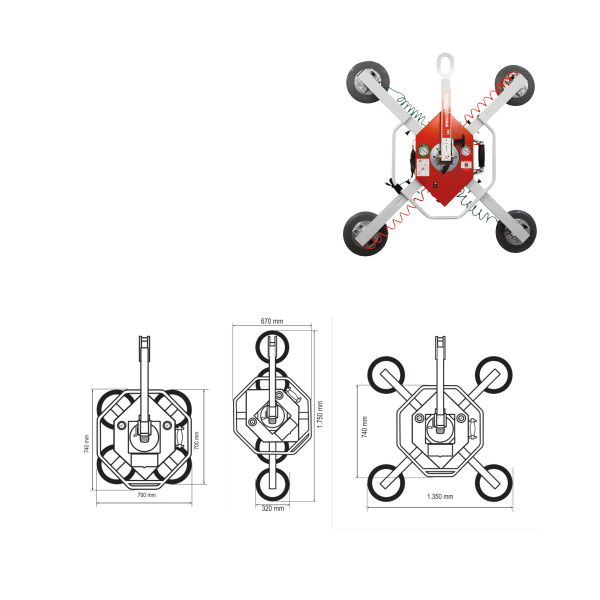 Xe Nâng Hạ Kính UPT350 PRO (350kg)