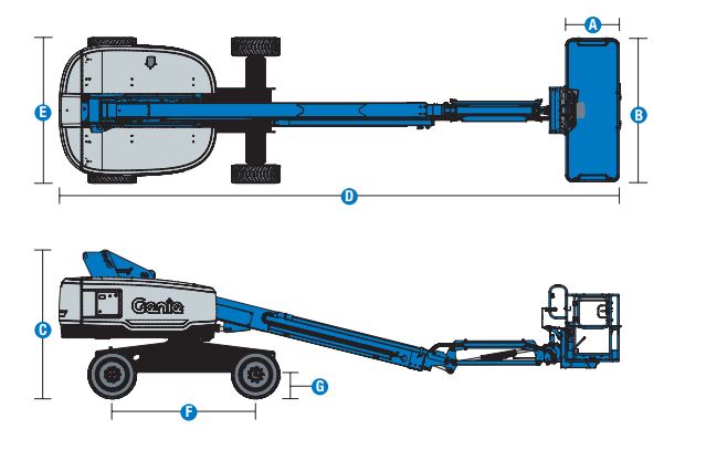 Xe Nâng Người Boom Lift Cần Thẳng 15.56m S-45 HF