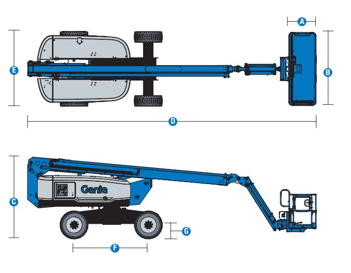 Xe Nâng Người Boom Lift Cần Thẳng 20.60m S-60 DC