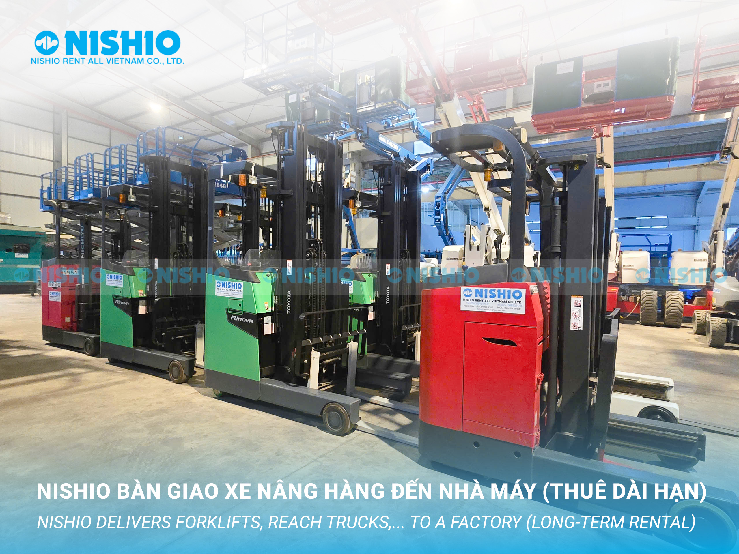 NISHIO delivers Reach Trucks to a factory in the north Vietnam