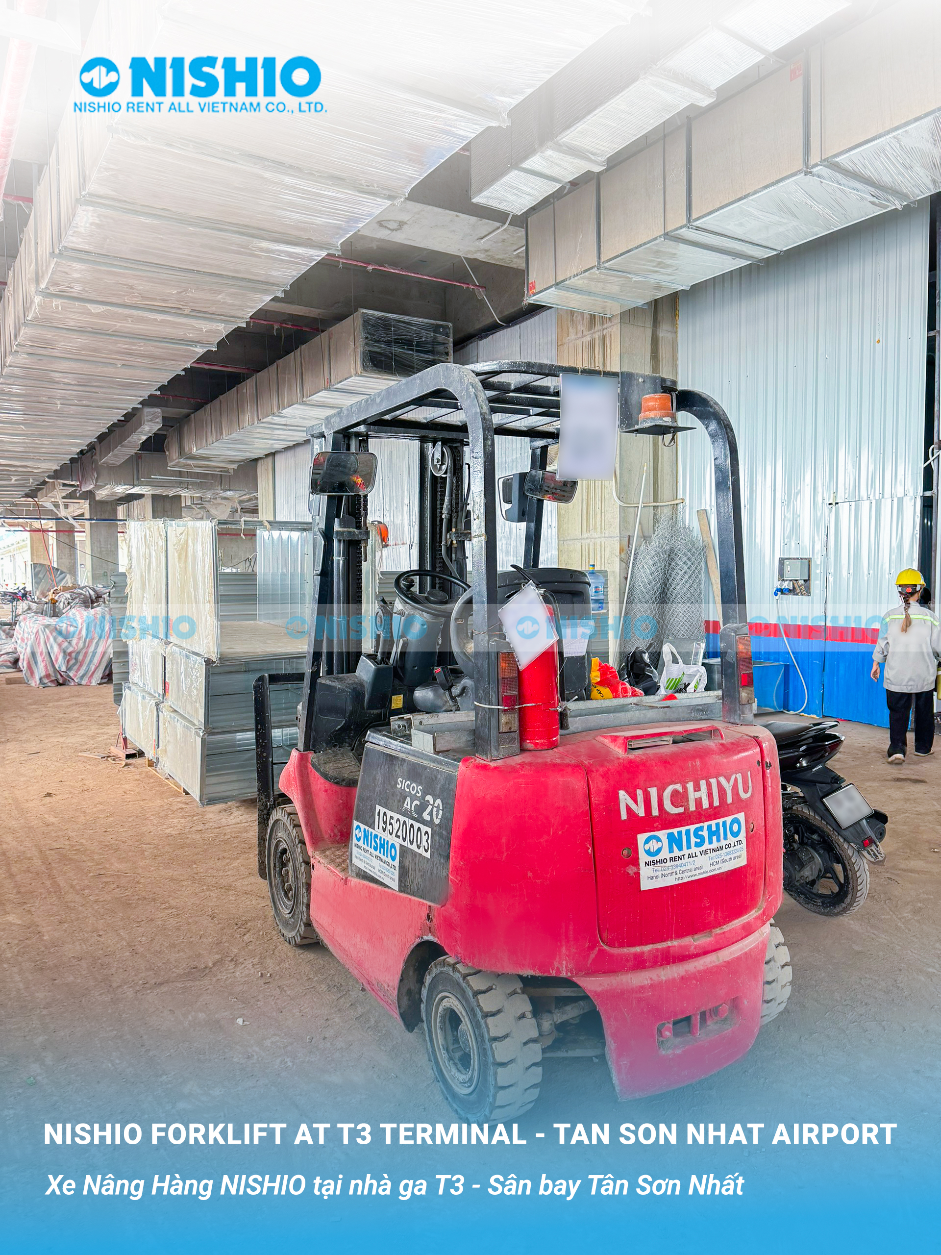 NISHIO Scissor Lift at T3 Terminal