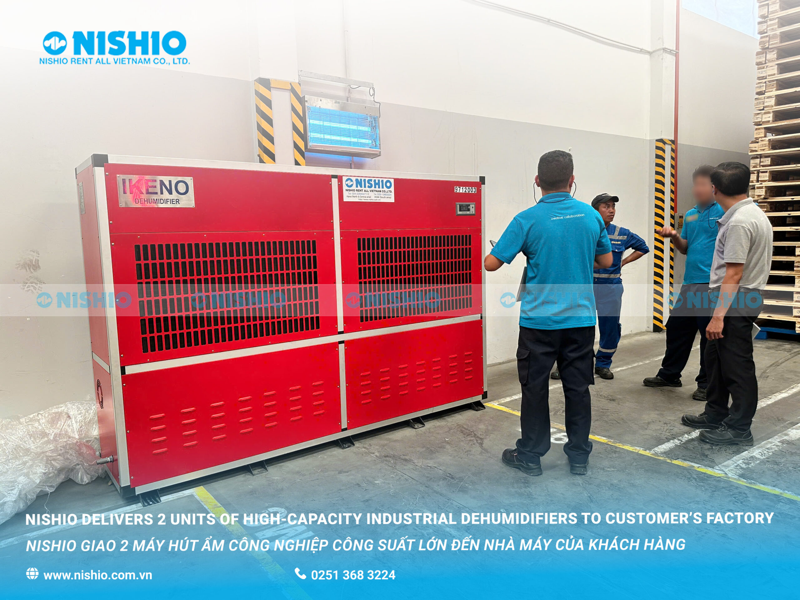 NISHIO giao Máy Hút Ẩm Công Nghiệp Công suất lớn