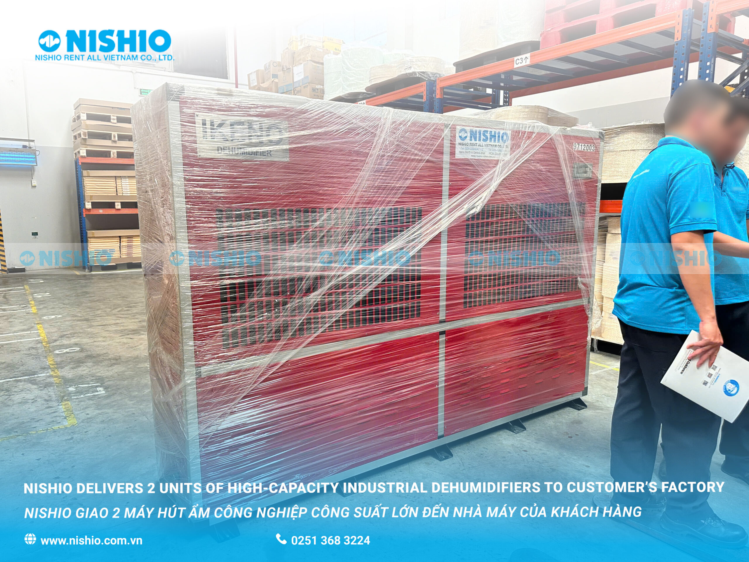 NISHIO giao Máy Hút Ẩm Công Nghiệp Công suất lớn