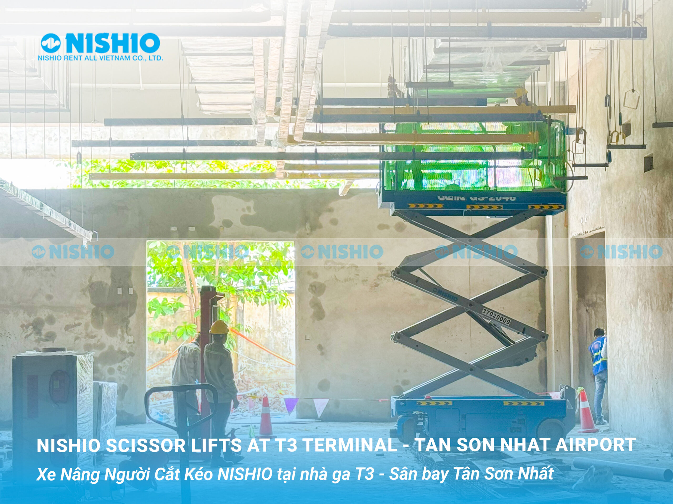 NISHIO Scissor Lift at T3 Terminal