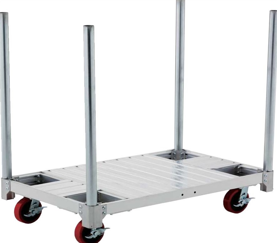 4륜 알루미늄 합금 대차 적재 하중 1,000kg AC-1200