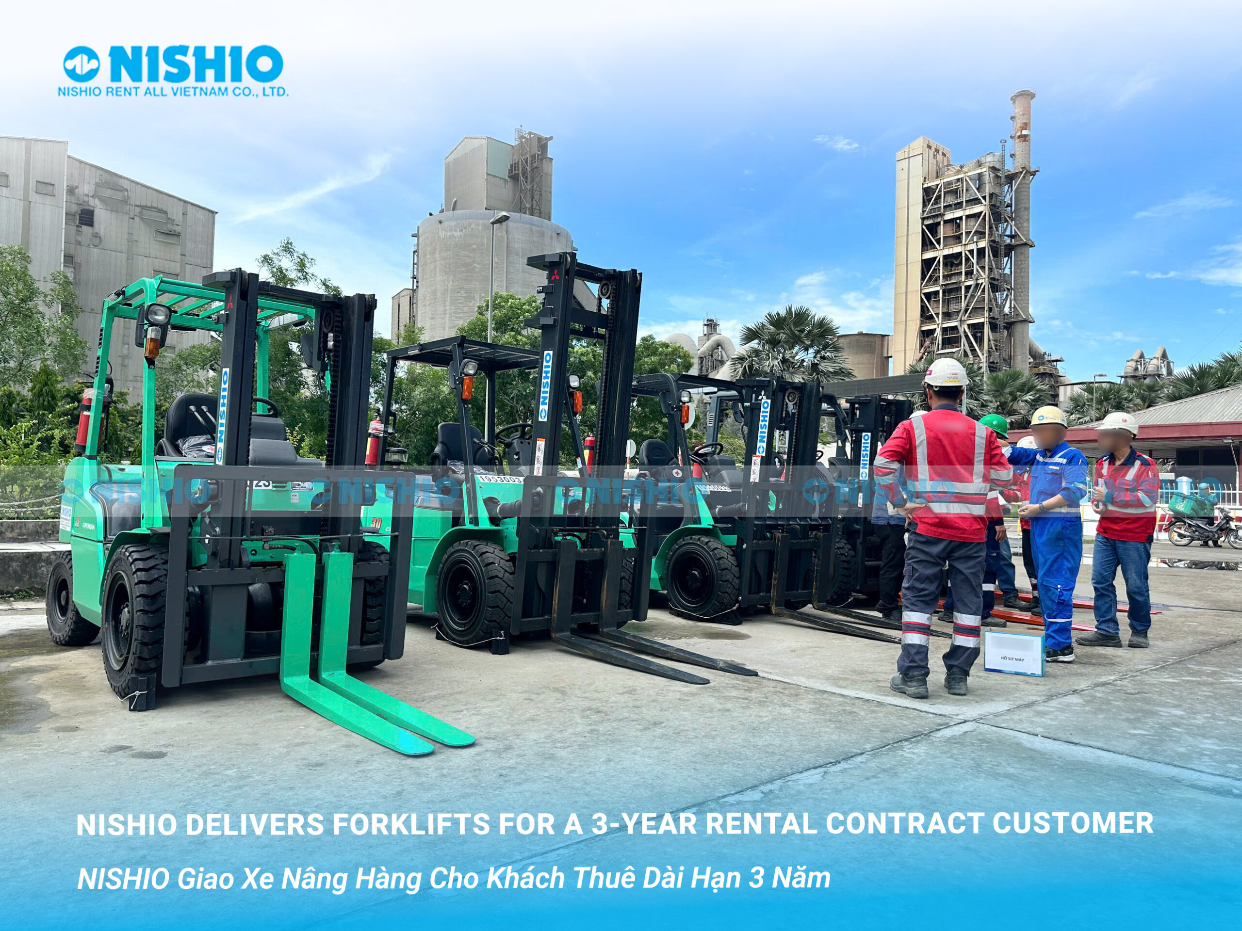 Image: NISHIO delivers Forklifts to a customer in Kien Giang