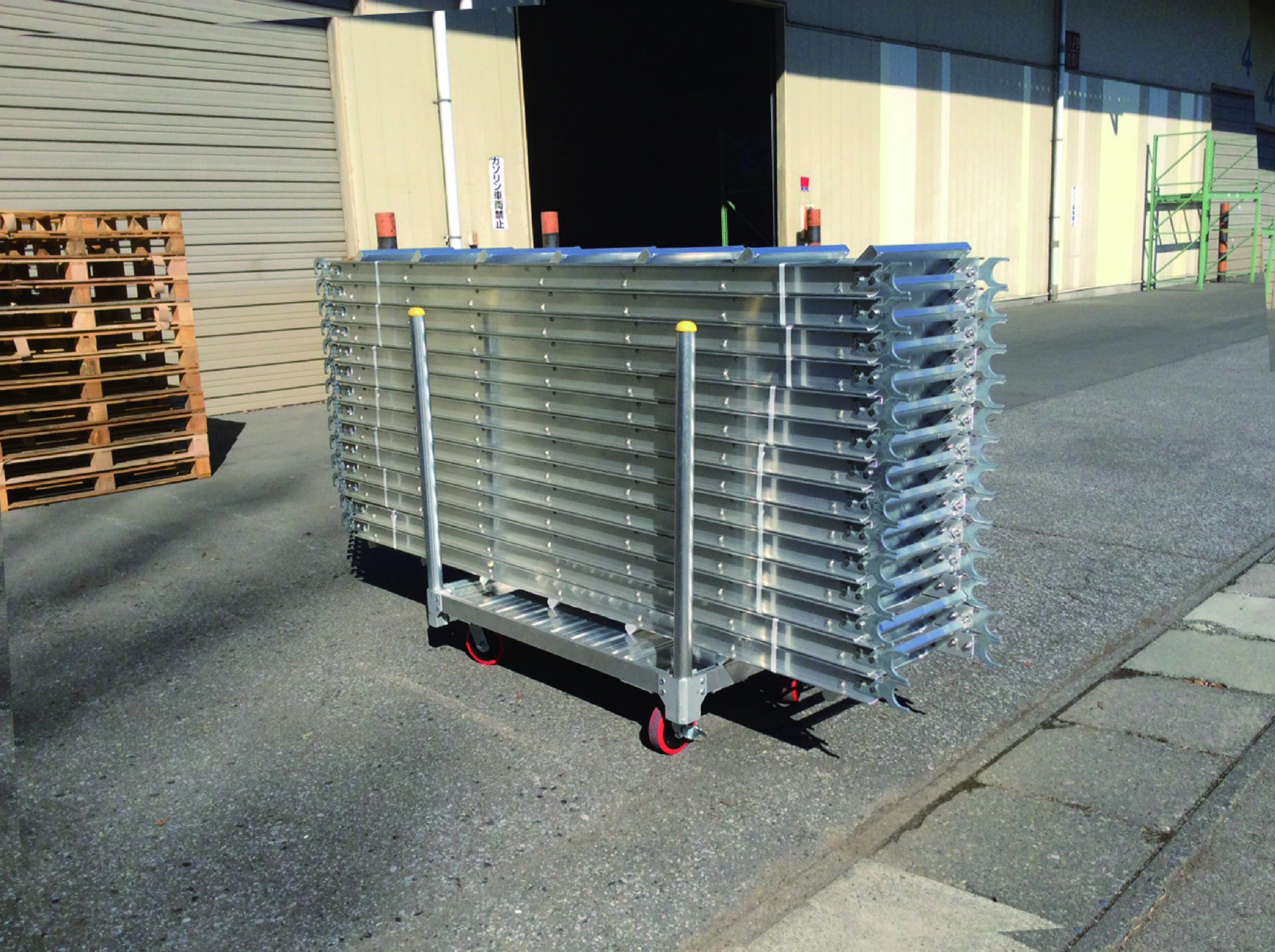 4륜 알루미늄 합금 대차 적재 하중 1,000kg AC-1200