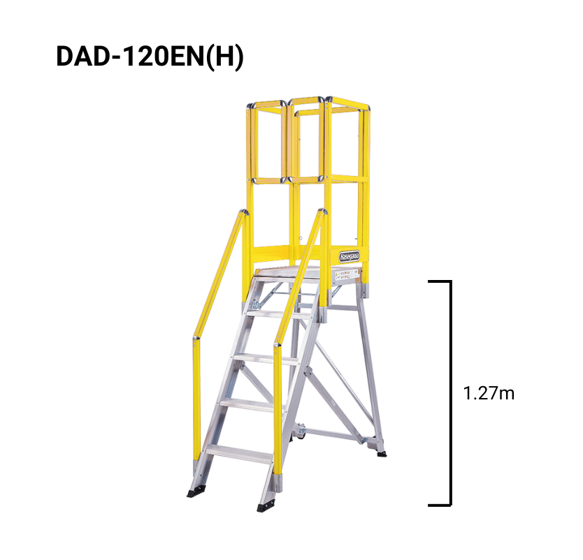 Thang Nhôm Bệ Đứng Có Tay Vịn (1~2m Sàn)