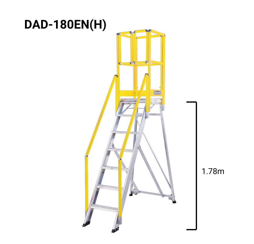 Thang Nhôm Bệ Đứng Có Tay Vịn (1~2m Sàn)