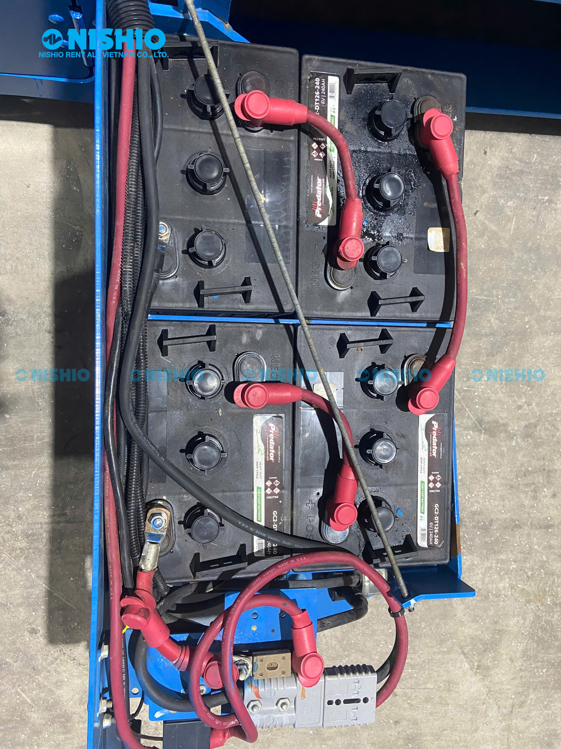 Battery of Genie Scissor Lifts