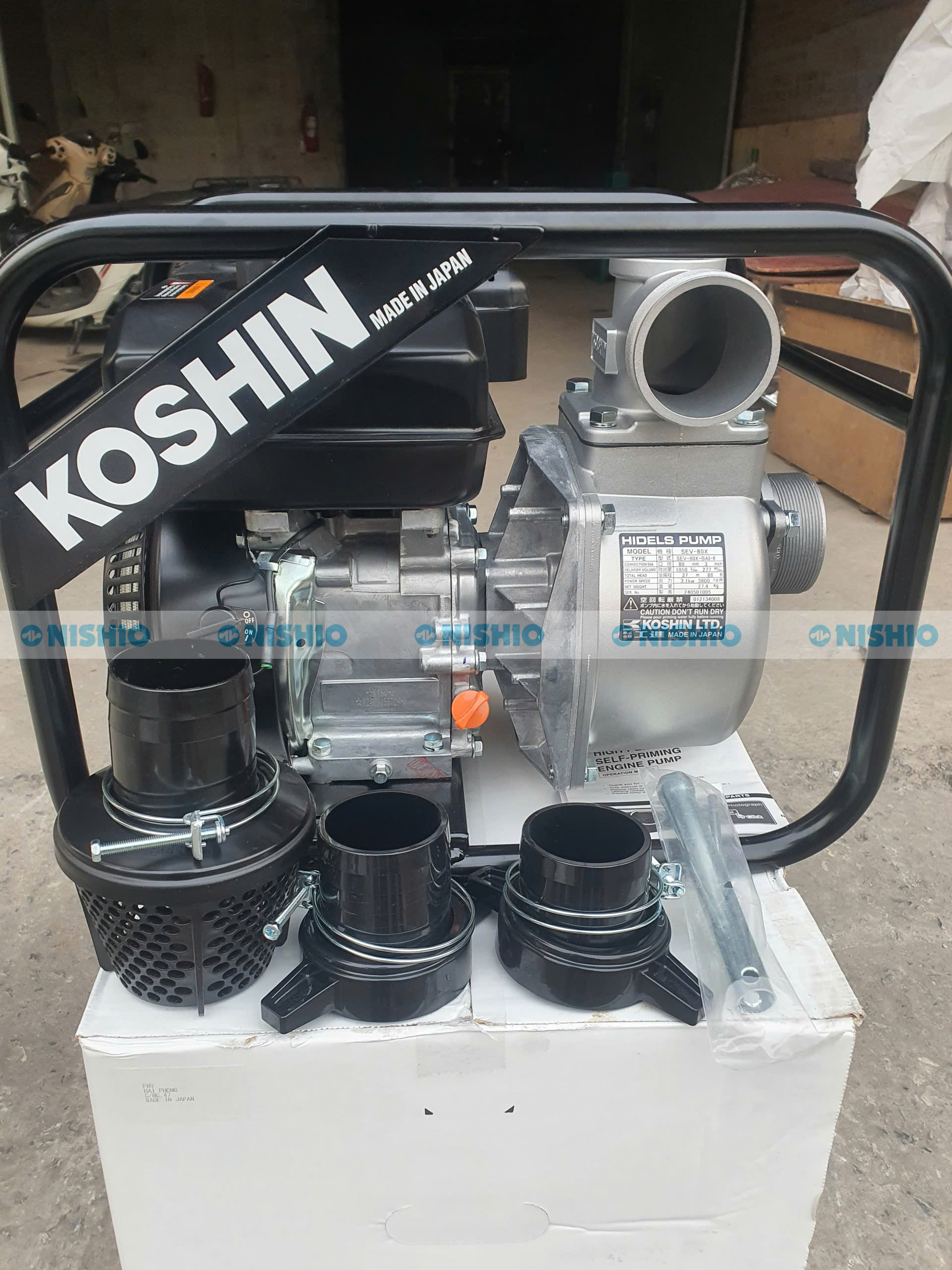 사진: 렌탈 고객을 위해 새로 수입된 100% 신품 Koshin 펌프.