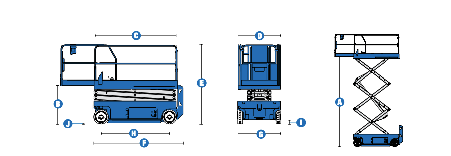 XE NÂNG NGƯỜI CẮT KÉO CŨ 10M GENIE GS2646
