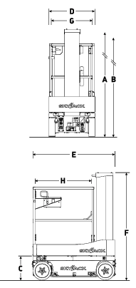 XE NÂNG NGƯỜI TRỤC ĐỨNG CŨ 5,5M SKYJACK SJ12
