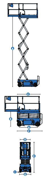 XE NÂNG NGƯỜI CẮT KÉO CŨ 8M GENIE GS1930