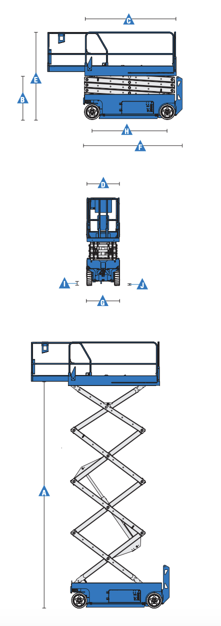 XE NÂNG NGƯỜI CẮT KÉO CŨ 14M GENIE GS4047