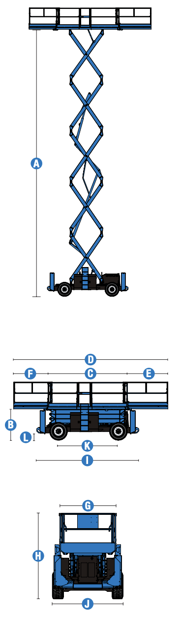 XE NÂNG NGƯỜI CẮT KÉO CŨ 18M GENIE GS5390