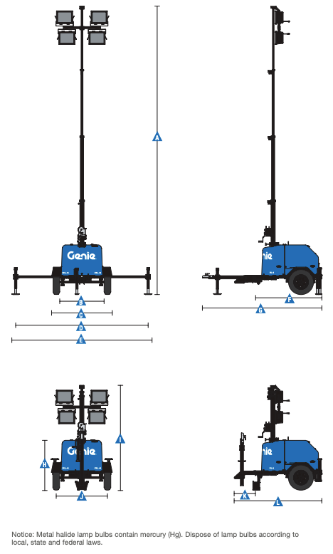 THÁP ĐÈN CHIẾU SÁNG CŨ GENIE RL4