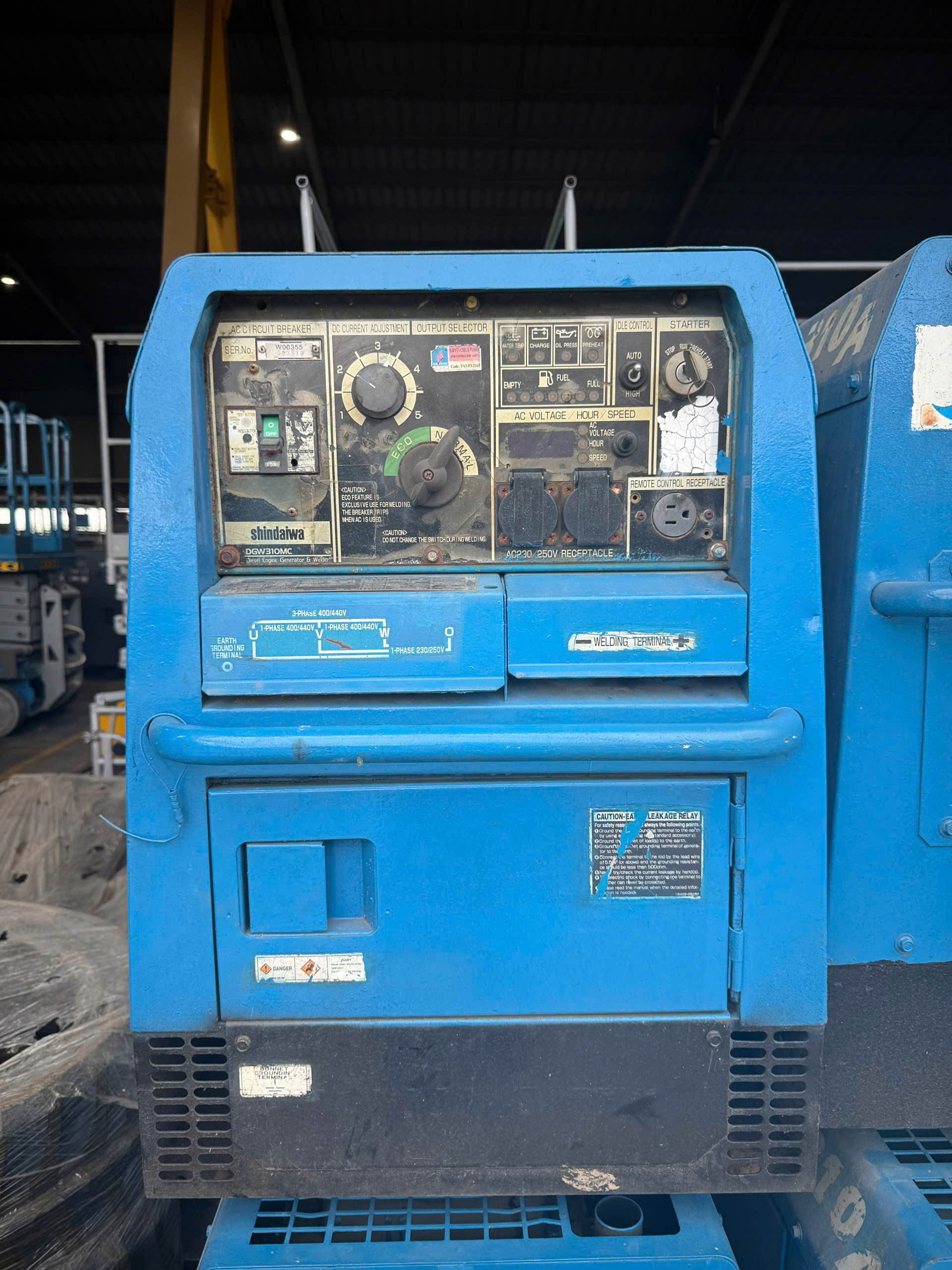 USED GENERATOR 9.9kVA SHINDAIWA DGW310MC