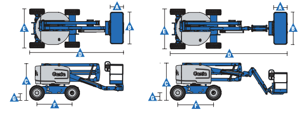 CẦN NÂNG NGƯỜI CẦN GẬP CŨ 16M GENIE Z45/25