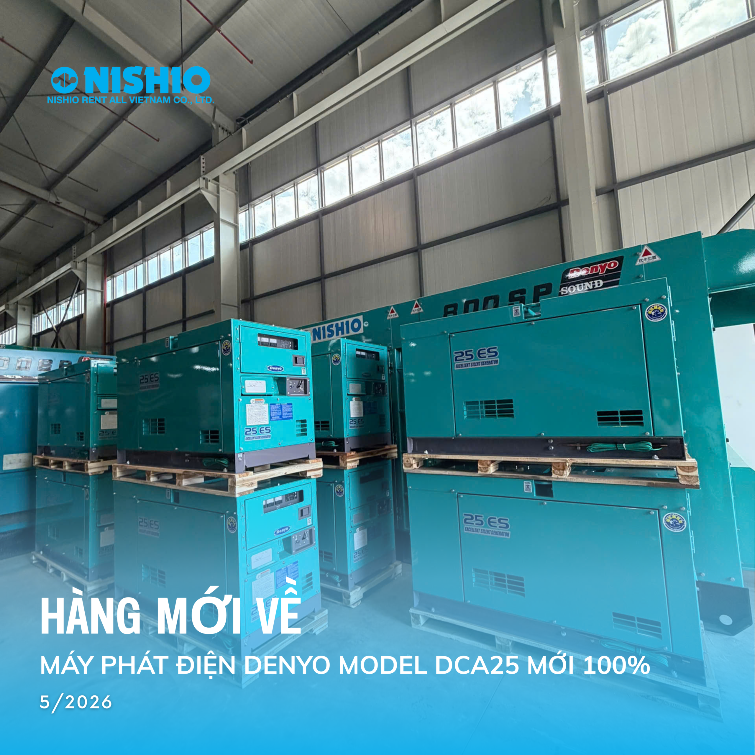 Lô Máy Phát Điện DENYO DCA-25ESK Mới 100% Sẵn Sàng Bán Và Cho Thuê