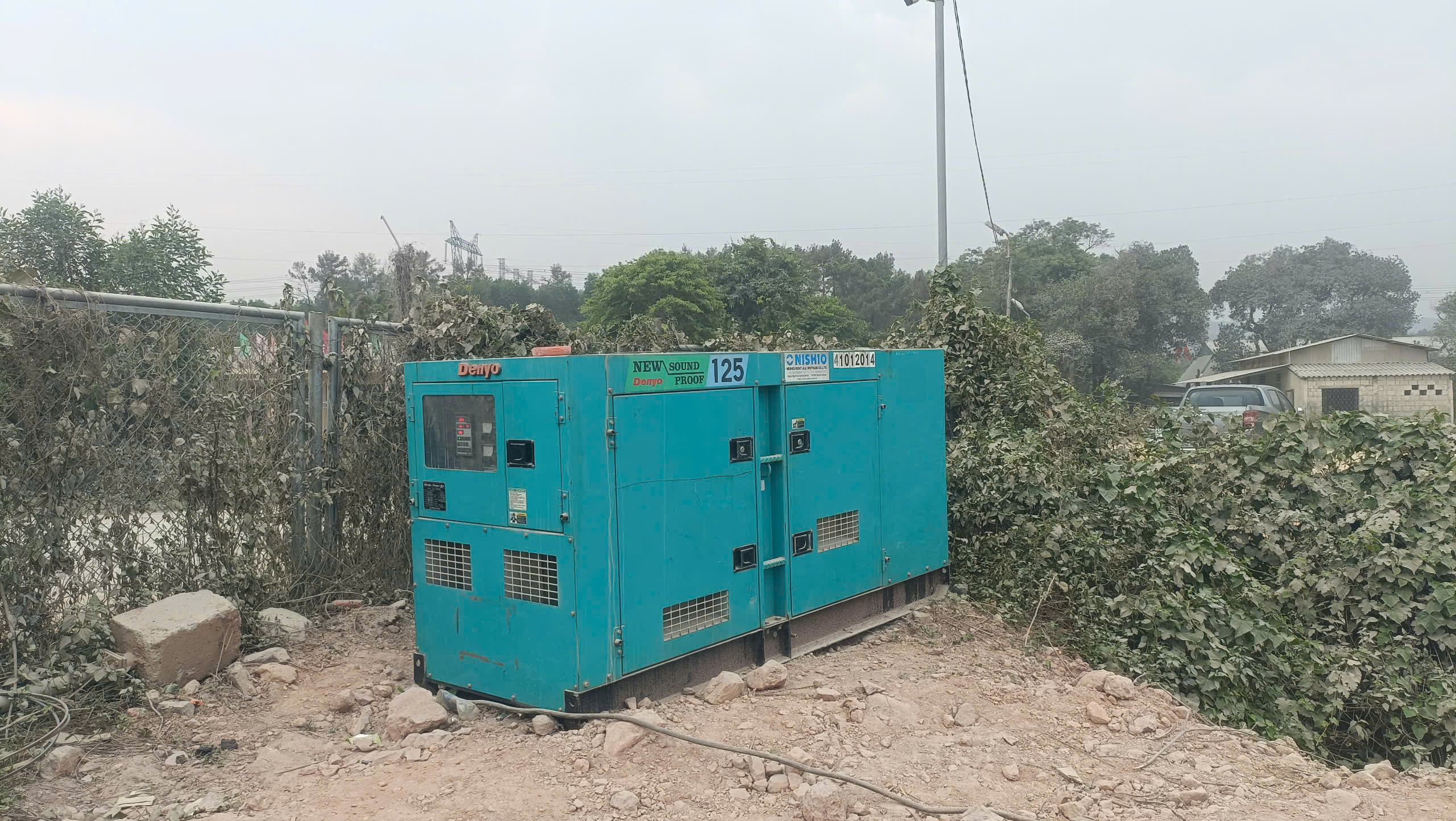 Máy Phát Điện cho thuê tại một dự án xây dựng ở Quảng Ngãi